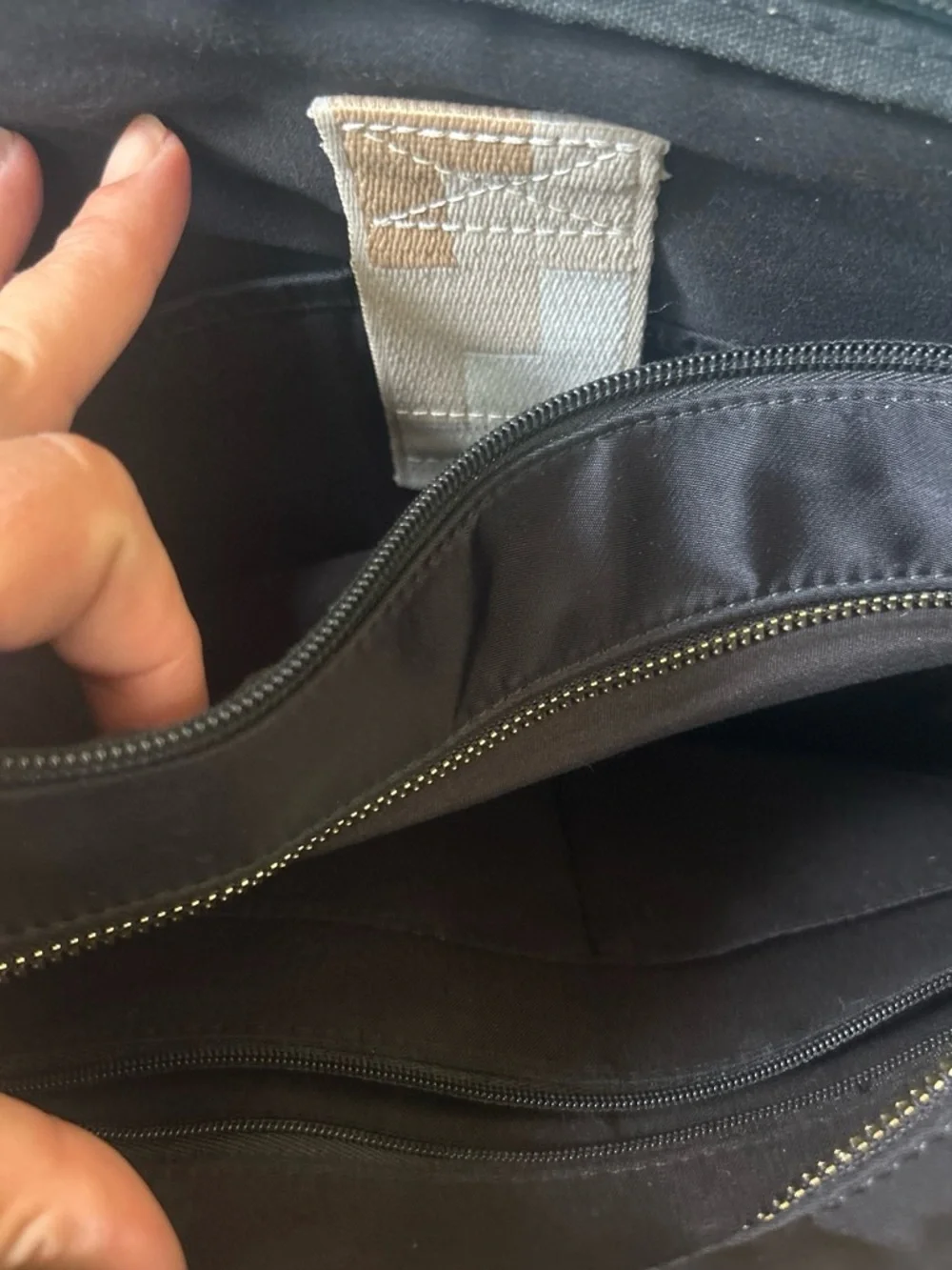 Haute Hippie Black Nylon Backpack with Gold Hardware